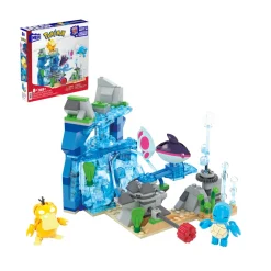 POKEMON Mega pokémon – avventura acquatica, set da costruire con 319 pezzi, squirtle, psyduck e finneon inclusi> Mattoncini
