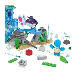 POKEMON Mega pokémon – avventura acquatica, set da costruire con 319 pezzi, squirtle, psyduck e finneon inclusi><noscript><img width=