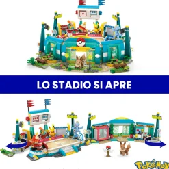 MEGA BLOKS Mega pokémon – palestra adventure builder, set centro allenamento da costruire con 1101 pezzi, include 5 personaggi snodati><noscript><img width=
