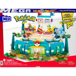MEGA BLOKS Mega pokémon – palestra adventure builder, set centro allenamento da costruire con 1101 pezzi, include 5 personaggi snodati><noscript><img width=