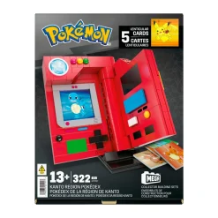 MEGA BLOKS Mega pokémon – pokédex della regione di kanto, set da costruire con 322 pezzi, display, dettagli luminosi e 5 carte pokémon><noscript><img width=