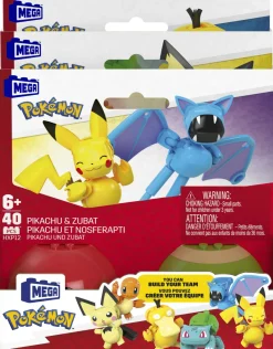 MEGA BLOKS Mega pokémon – set collezione di poké balls, ciascuno da costruire con 40 mattoncini e che include 2 poké balls e 2 personaggi del mondo pokémon> Set Costruzioni