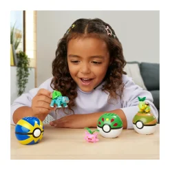 POKEMON Mega pokémon – squadra di tipo erba, set da costruire con 118 pezzi, include 4 pokémon e 4 pokéball> Mattoncini