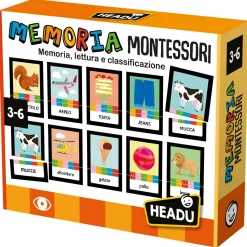 HEADU Memoria montessori. memoria, lettura e classificazione. made in italy> Primi Apprendimenti