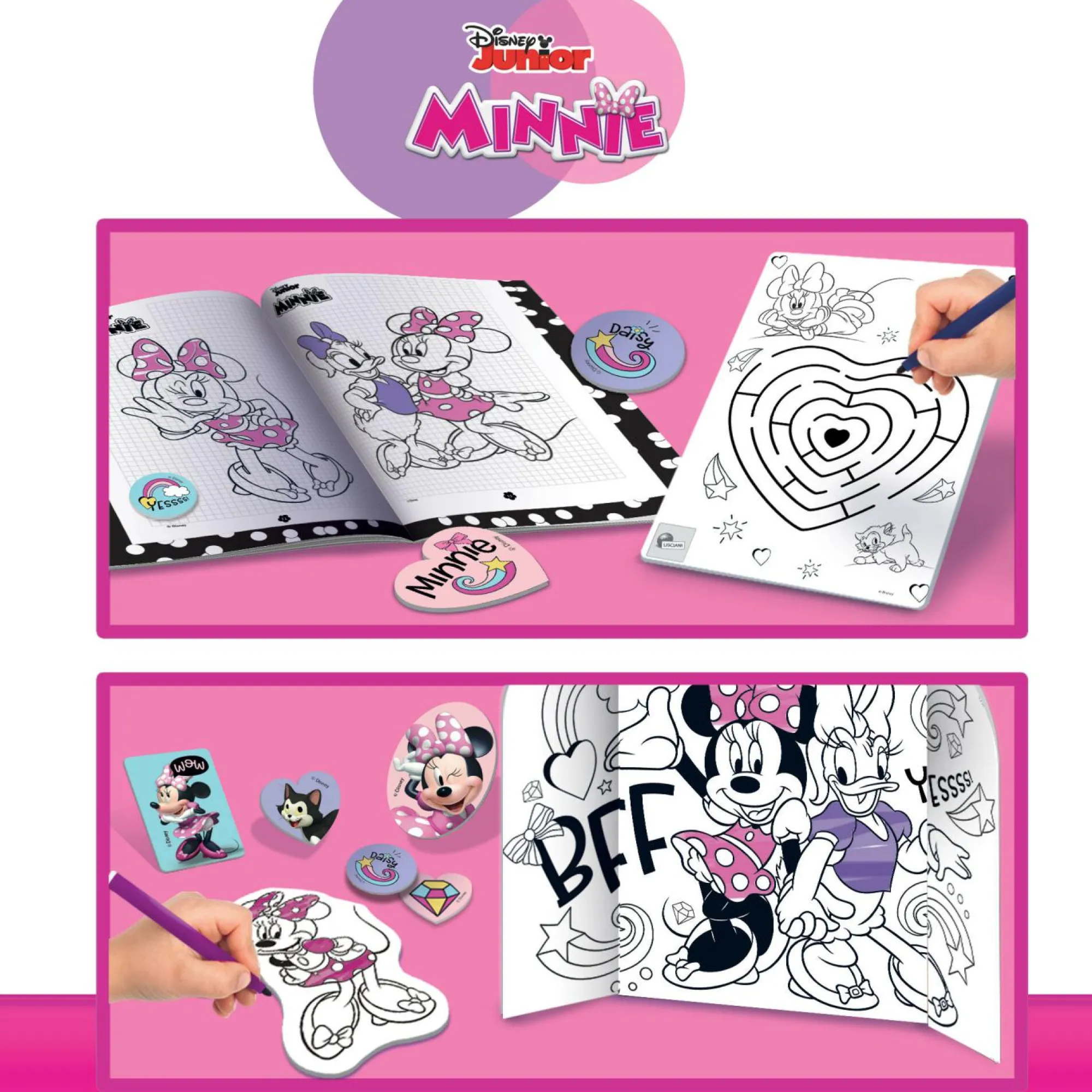 Disney Minnie zainetto coloring and drawing school> Kit Artistici E Pittura
