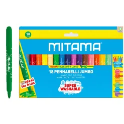 MITAMA – pennarelli jumbo lavabili punta maxi – 18 colori> Cancelleria E Accessori