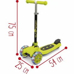 SUN&SPORT Monopattino 3 ruote deluxe><noscript><img width=