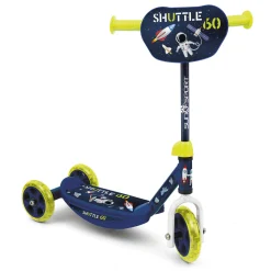 SUN&SPORT Monopattino 3 ruote per bambini da 2 a 4 anni con struttura in metallo e pedana antiscivolo – 20 kg di capacità massima – blu> Monopattini