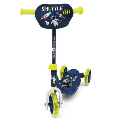 SUN&SPORT Monopattino 3 ruote per bambini da 2 a 4 anni con struttura in metallo e pedana antiscivolo – 20 kg di capacità massima – blu><noscript><img width=