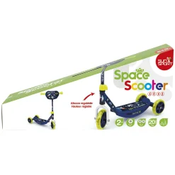SUN&SPORT Monopattino 3 ruote per bambini da 2 a 4 anni con struttura in metallo e pedana antiscivolo – 20 kg di capacità massima – blu><noscript><img width=