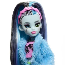 Monster High – frankie stein creepover party, bambola con outfit dettagliato e accessori per il pigiama party, cucciolo watzie incluso><noscript><img width=