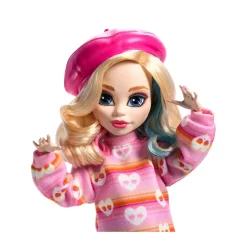 Monster High mercoledì – enid sinclair, bambola da collezione in abito rosa con accessori premium> Fashion Dolls