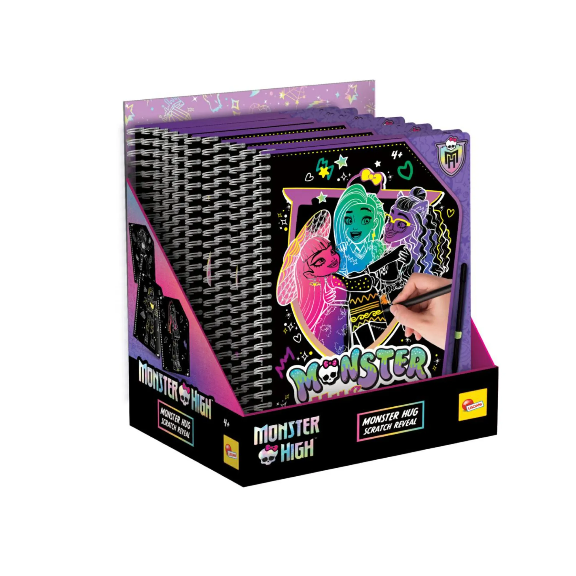 LISCIANI Monster high sketchbook monster hug scratch reveal> Kit Artistici E Pittura