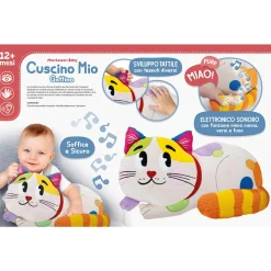 LISCIANI Montessori baby cuscino mio gattino – morbido cuscino sensoriale educativo> Primi Apprendimenti|Fashion Dolls
