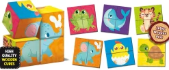 LISCIANI Montessori baby legno cubes and puzzle 2 in 1><noscript><img width=