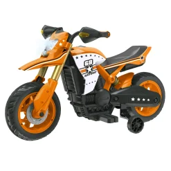 SUN&SPORT Moto cross elettrica 6v per bambini – con batteria al litio, luci, suoni realistici e stabilizzatori, fino a 3 km/h> Cavalcabili Elettrici