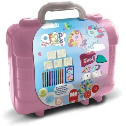 Multiprint – travel pop unicorns – coloring set con timbri e colori> Gadget