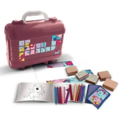 Multiprint – travel pop unicorns – coloring set con timbri e colori> Gadget