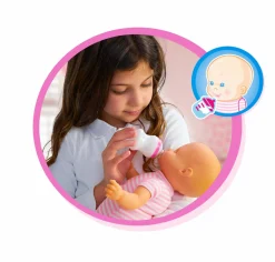 NENUCO culla per una dolce nanna, bambola 35 cm, culla interattiva e accessori.><noscript><img width=