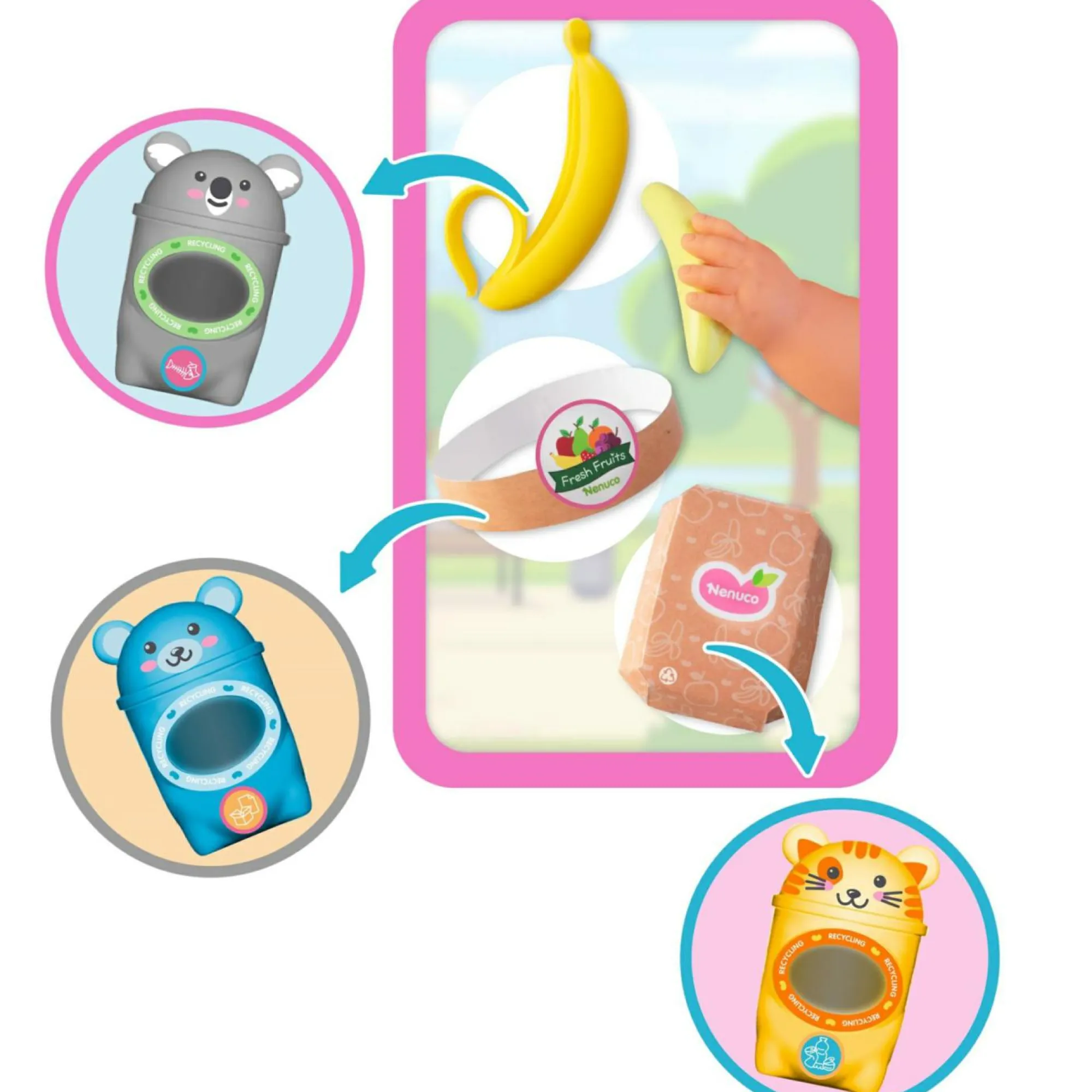 NENUCO cura & ricicla – bambola 42 cm con accessori per papà, cambio pannolino e cura ferite> Bambolotti