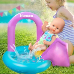 NENUCO festa in piscina, bambola 35 cm con costume colorato e piscina gonfiabile;><noscript><img width=