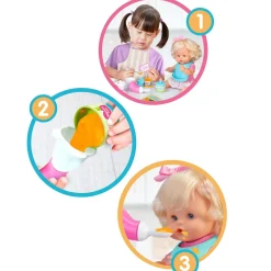 NENUCO prima pappa, bambola 35 cm capelli biondi, accessori per la prima pappa, per bambine/i dai 3 anni><noscript><img width=