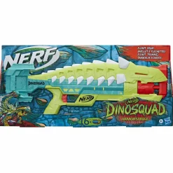 NERF , blaster dinosquad armorstrike, tamburo rotante da 8 dardi, impugnatura sganciabile, portadardi, 16 dardi elite, design da anchilosauro> Giochi Di Abilità E Sport