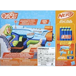 NERF elite junior – explorer, blaster facile da usare con 8 dardi elite> Giochi Di Abilità E Sport