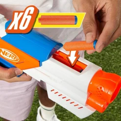 NERF n series blaster strikeback – 18 dardi n1 – caricatore 6 colpi – hasbro><noscript><img width=