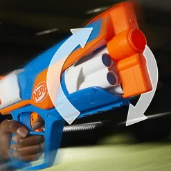 NERF n-series, agility, blaster con 12 dardi n1, tamburo da 6 dardi, giocattoli per bambini e bambine dagli 8 anni in su><noscript><img width=