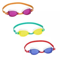 Bestway Occhialini ocean wave, 7-14 anni,3 colori assortiti   silicone con protezione uv,> Maschere E Pinne