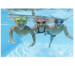 Bestway Occhialini ocean wave, 7-14 anni,3 colori assortiti   silicone con protezione uv,> Maschere E Pinne