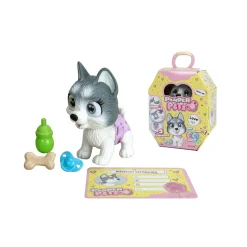 Pamper petz husky con accessori da adottare e coccolare – simpatico cucciolo di husky con funzioni interattive> Peluche Interattivi