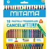 MITAMA Pastelli cancellabili triang. laccat, mina 2.8, c/gomma, scat. 18 pz> Cancelleria E Accessori