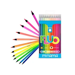 Pastelli laccati fluo con fusto tondo – confezione 12 pz> Cancelleria E Accessori