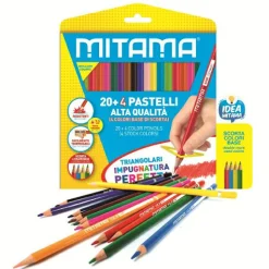 MITAMA Pastelli triangolari pz. 24> Cancelleria E Accessori