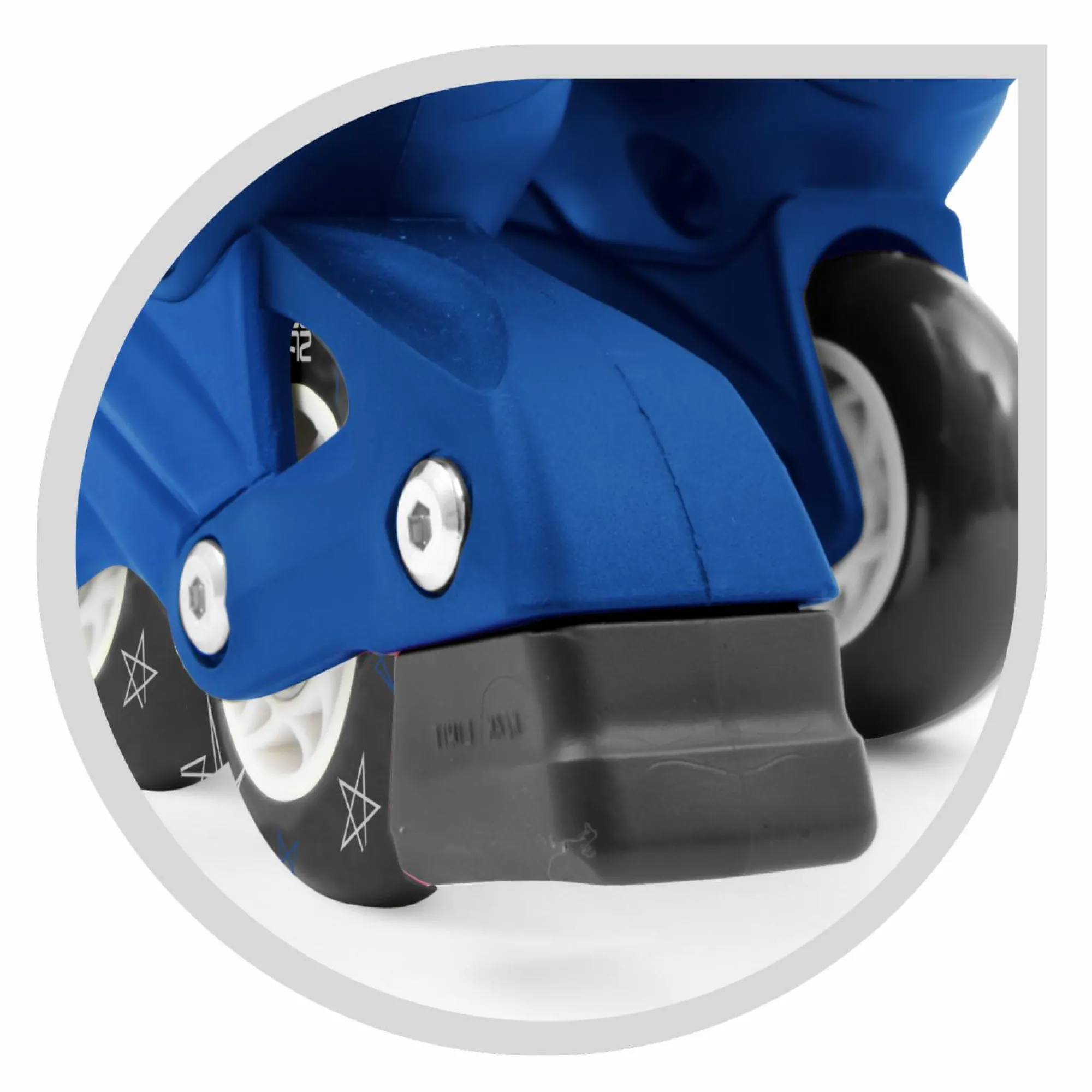 SUN&SPORT Pattini a 4 ruote con taglia regolabile e sistema frenante per bambini – misura 31-35, fibbie regolabili e imbottitura dello stivale – disponibile in blu e rosa> Pattini E Skateboard