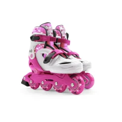 SUN&SPORT Pattini a 4 ruote regolabili con freno posteriore – taglia 36-40, per offrire sicurezza e comfort mentre si sfreccia – rosa> Monopattini