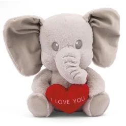 AMI PLUSH Peluche elefante con cuore 26 cm –> Peluche Tradizionali
