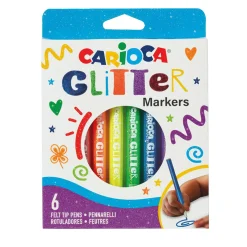 CARIOCA Pennarelli glitter – 6 pz> Cancelleria E Accessori