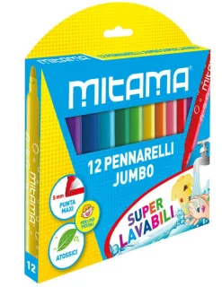 MITAMA Pennarelli super lavabili jumbo pz. 12> Cancelleria E Accessori