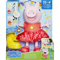 PEPPA PIG – peppa’s muddy puddles party, bambola di peppa interattiva> Action Figures