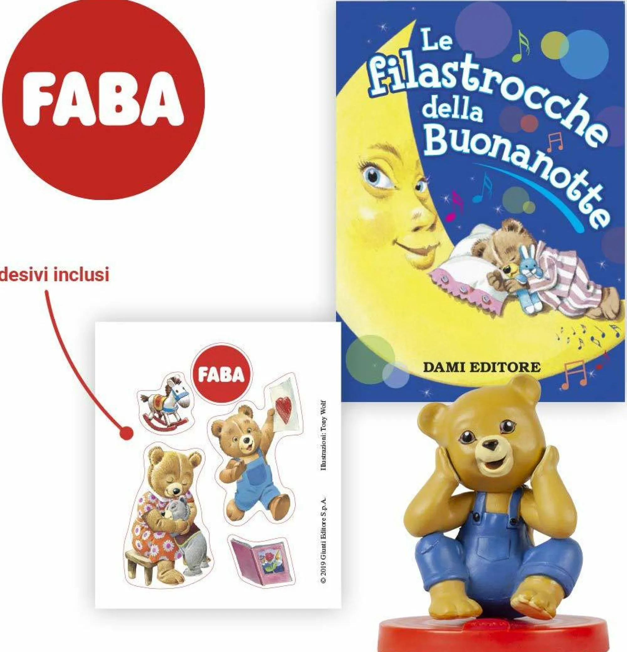 FABA Personaggio sonoro teddy – – le filastrocche della buonanotte> Raccontastorie