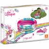 Piscina a tre anelli gonfiabile unicorno – con fondo morbido> Gonfiabili Per Bambini