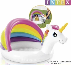 INTEX Piscina baby pool unicorno cm 127x102x69><noscript><img width=