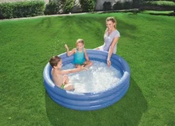 Bestway Piscina tinta unita a 3 anelli cm. 152×30, 2 colori assortiti, effetto ghiaccio><noscript><img width=