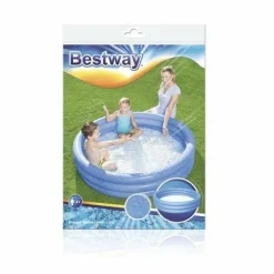 Bestway Piscina tinta unita a 3 anelli cm. 152×30, 2 colori assortiti, effetto ghiaccio><noscript><img width=