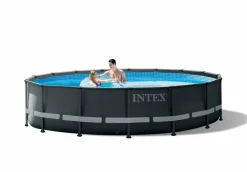 INTEX Piscina ultra xtr frame 488x122 cm pompa a sabbia, scaletta doppia, telo base, copertura> Piscine Da Giardino
