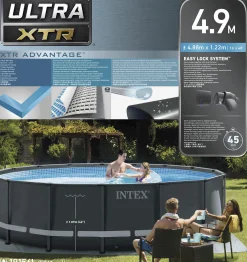 INTEX Piscina ultra xtr frame 488x122 cm pompa a sabbia, scaletta doppia, telo base, copertura><noscript><img width=