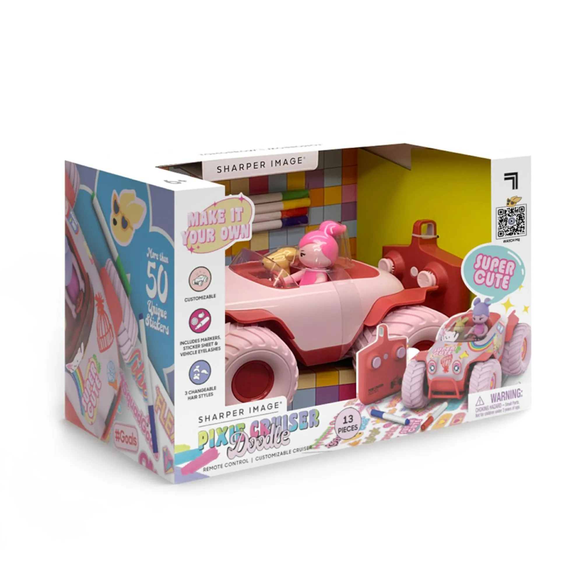 Sharper Image Pixie cruiser doodle ® – auto rc personalizzabile con adesivi e accessori> Macchinine Telecomandate